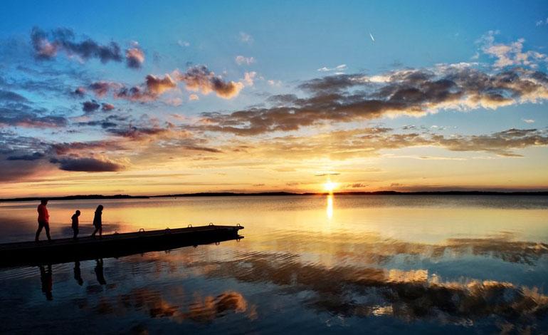 Camping près du lac d'Orient dans l'Aube